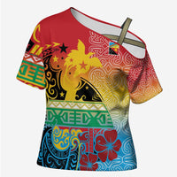 Personalised Torba PNG Day Cross Shoulder Shirt Oro Tapa Pattern - Polynesian Pride