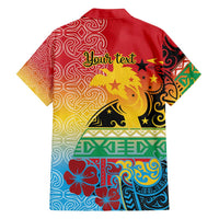 Personalised Torba PNG Day Family Matching Off Shoulder Maxi Dress and Hawaiian Shirt Oro Tapa Pattern - Polynesian Pride