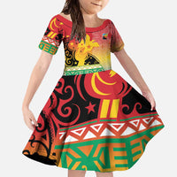Personalised Torba PNG Day Family Matching Tank Maxi Dress and Hawaiian Shirt Oro Tapa Pattern - Polynesian Pride