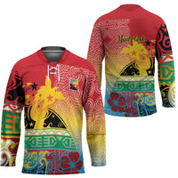 Personalised Torba PNG Day Hockey Jersey Oro Tapa Pattern - Polynesian Pride