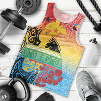 Personalised Torba PNG Day Men Tank Top Oro Tapa Pattern - Polynesian Pride