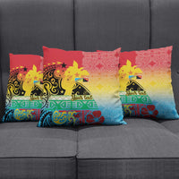 Personalised Torba PNG Day Pillow Cover Oro Tapa Pattern - Polynesian Pride