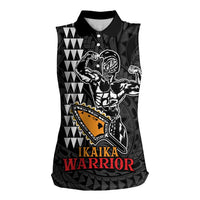 Aloha Spirit Ikaika Warrior Helmet Women Sleeveless Polo Shirt