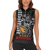 Aloha Spirit Ikaika Warrior Helmet Women Sleeveless Polo Shirt