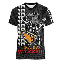 Aloha Spirit Ikaika Warrior Helmet Women V-Neck T-Shirt
