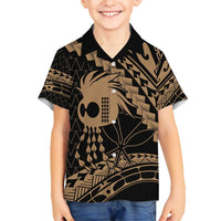 Ikaika Hawaiian Mythic Koa Tribal Warrior Kid Hawaiian Shirt