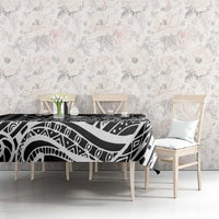 Koa Ikaika Warrior Helmet with Shark Tablecloth Black Kakau Style