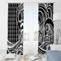 Koa Ikaika Warrior Helmet with Shark Window Curtain Black Kakau Style