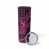 Koa Ikaika Warrior Helmet with Shark Skinny Tumbler Pink Kakau Style