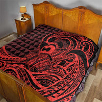 Koa Ikaika Warrior Helmet with Shark Quilt Red Kakau Style