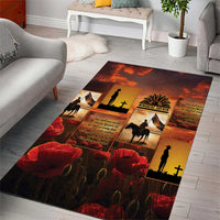 ANZAC Day Film Reel Lest We Forget Area Rug Australia NZ Memorial LT9 - Polynesian Pride