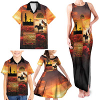 ANZAC Day Film Reel Lest We Forget Family Matching Tank Maxi Dress and Hawaiian Shirt Australia NZ Memorial
