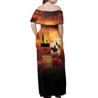 ANZAC Day Film Reel Lest We Forget Off Shoulder Maxi Dress Australia NZ Memorial LT9 - Polynesian Pride