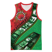 Personalised Cook Islands ANZAC 1915-2026 Filmstrip Basketball Jersey Lest We Forget 25 April