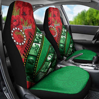 Personalised Cook Islands ANZAC 1915-2026 Filmstrip Car Seat Cover Lest We Forget 25 April