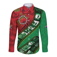 Personalised Cook Islands ANZAC 1915-2026 Filmstrip Long Sleeve Button Shirt Lest We Forget 25 April