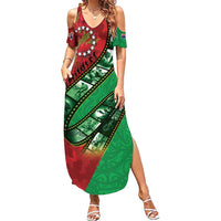 Personalised Cook Islands ANZAC 1915-2026 Filmstrip Summer Maxi Dress Lest We Forget 25 April