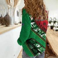 Personalised Cook Islands ANZAC 1915-2026 Filmstrip Women Casual Shirt Lest We Forget 25 April