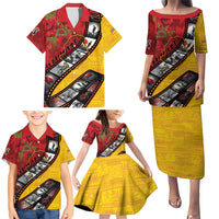 Personalised Niue ANZAC 1915-2026 Filmstrip Family Matching Puletasi and Hawaiian Shirt Lest We Forget 25 April