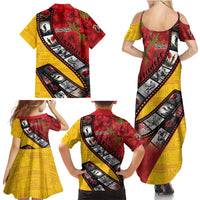 Personalised Niue ANZAC 1915-2026 Filmstrip Family Matching Summer Maxi Dress and Hawaiian Shirt Lest We Forget 25 April
