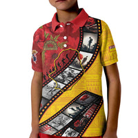 Personalised Niue ANZAC 1915-2026 Filmstrip Kid Polo Shirt Lest We Forget 25 April