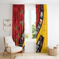 Personalised Niue ANZAC 1915-2026 Filmstrip Window Curtain Lest We Forget 25 April LT9 - Polynesian Pride