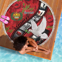 Personalised Tonga ANZAC 1915-2026 Filmstrip Beach Blanket Lest We Forget 25 April