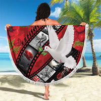 Personalised Tonga ANZAC 1915-2026 Filmstrip Beach Blanket Lest We Forget 25 April