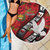 Personalised Tonga ANZAC 1915-2026 Filmstrip Beach Blanket Lest We Forget 25 April