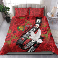 Personalised Tonga ANZAC 1915-2026 Filmstrip Bedding Set Lest We Forget 25 April