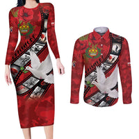 Personalised Tonga ANZAC 1915-2026 Filmstrip Couples Matching Long Sleeve Bodycon Dress and Long Sleeve Button Shirt Lest We Forget 25 April