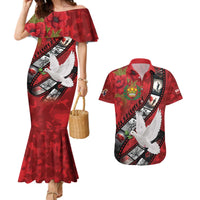 Personalised Tonga ANZAC 1915-2026 Filmstrip Couples Matching Mermaid Dress and Hawaiian Shirt Lest We Forget 25 April