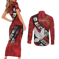 Personalised Tonga ANZAC 1915-2026 Filmstrip Couples Matching Short Sleeve Bodycon Dress and Long Sleeve Button Shirt Lest We Forget 25 April