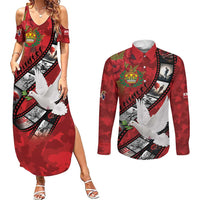 Personalised Tonga ANZAC 1915-2026 Filmstrip Couples Matching Summer Maxi Dress and Long Sleeve Button Shirt Lest We Forget 25 April