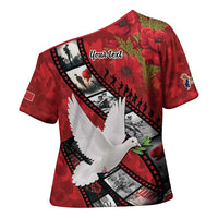 Personalised Tonga ANZAC 1915-2026 Filmstrip Cross Shoulder Shirt Lest We Forget 25 April