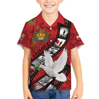 Personalised Tonga ANZAC 1915-2026 Filmstrip Family Matching Long Sleeve Bodycon Dress and Hawaiian Shirt Lest We Forget 25 April
