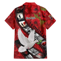 Personalised Tonga ANZAC 1915-2026 Filmstrip Family Matching Off The Shoulder Long Sleeve Dress and Hawaiian Shirt Lest We Forget 25 April