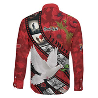 Personalised Tonga ANZAC 1915-2026 Filmstrip Family Matching Off The Shoulder Long Sleeve Dress and Hawaiian Shirt Lest We Forget 25 April