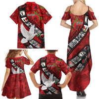 Personalised Tonga ANZAC 1915-2026 Filmstrip Family Matching Summer Maxi Dress and Hawaiian Shirt Lest We Forget 25 April