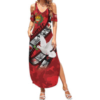 Personalised Tonga ANZAC 1915-2026 Filmstrip Family Matching Summer Maxi Dress and Hawaiian Shirt Lest We Forget 25 April