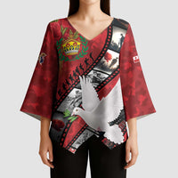 Personalised Tonga ANZAC 1915-2026 Filmstrip Kimono Sleeve Blouse Lest We Forget 25 April