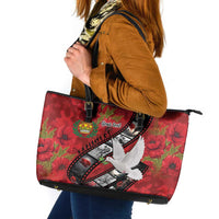 Personalised Tonga ANZAC 1915-2026 Filmstrip Leather Tote Bag Lest We Forget 25 April