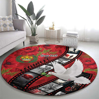 Personalised Tonga ANZAC 1915-2026 Filmstrip Round Carpet Lest We Forget 25 April