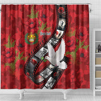 Personalised Tonga ANZAC 1915-2026 Filmstrip Shower Curtain Lest We Forget 25 April