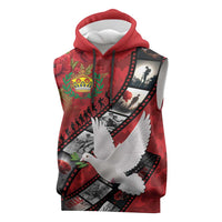 Personalised Tonga ANZAC 1915-2026 Filmstrip Sleeveless Hoodie Lest We Forget 25 April