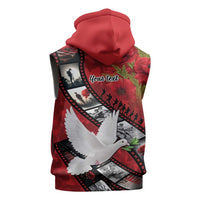 Personalised Tonga ANZAC 1915-2026 Filmstrip Sleeveless Hoodie Lest We Forget 25 April