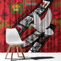 Personalised Tonga ANZAC 1915-2026 Filmstrip Window Curtain Lest We Forget 25 April