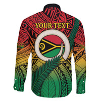 Personalised Vanuatu Yumi 44th Indipendens Dei Family Matching Long Sleeve Bodycon Dress and Hawaiian Shirt Vanuatuan Broad Tusk with Polynesian Tribal
