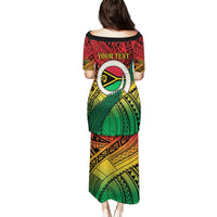 Personalised Vanuatu Yumi 44th Indipendens Dei Puletasi Vanuatuan Broad Tusk with Polynesian Tribal LT9 - Polynesian Pride