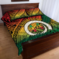 Personalised Vanuatu Yumi 44th Indipendens Dei Quilt Bed Set Vanuatuan Broad Tusk with Polynesian Tribal